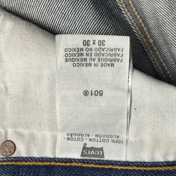 LEVI'S 501 Blue Jeans Pants Denim ((size W30 x L30)) - Picture 8 of 9